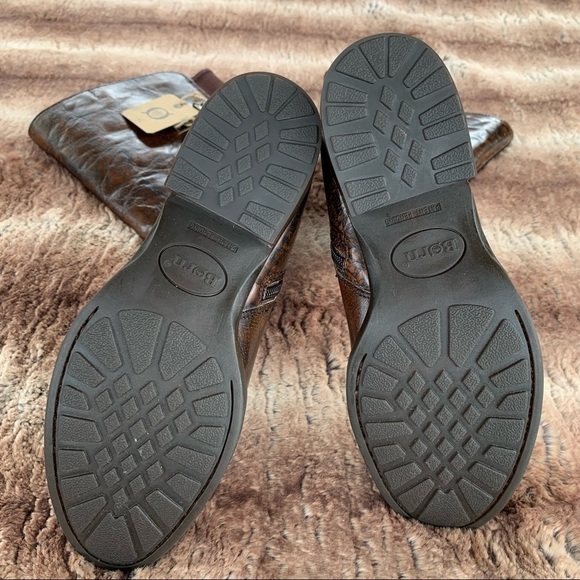 Born Gibb Knee High Riding Boot Distressed Brown Leather - Picture 9 of 12